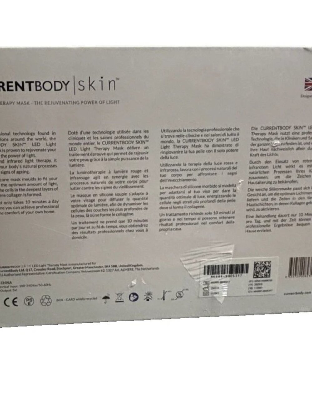 Current Body Skin Red LED Light Therapy Face Mask Series 1 All Skin Types - Picture 3 of 3